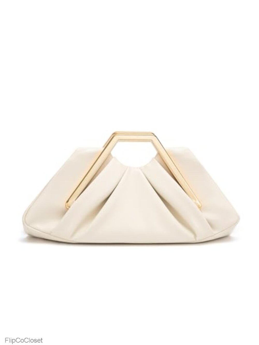 Scratch-Resistant PU Leather Ruched Clutch Evening Bag with Magnetic Snap